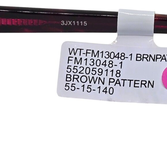 Designer Looks For Less FM13048-1 Brown Pattern Eyeglass Frames 55-15-140 Women’ - Picture 5 of 6